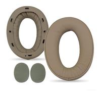 2-Pack Black Ear Covers for Sony MDR-1000X Comfort Fit(Gold) | lambskin texture, protein leather for surface, fits WH-1000XM2, MDR-1000X, black color option