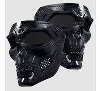 2 Pack Black Full Skull Face Mask - Tactical Airsoft & Paintball Gear, Motorcycle Riding Protection | Ghost & Skeleton Cosplay, Halloween Horror Costume | Cool Safety Shield Cover for Adults Men