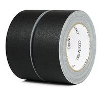 2-Pack Black Gaffers Tape 30 Yards x 2 Inch - Waterproof, No Residue, Non-Reflective, Easy Tear, Matte Gaffer Stage Tape - Gaff Cloth Tape for Photography, Filming Backdrop