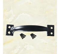 2-Pack Black Iron Barn Door Handle Pull for Sliding Doors, Garage & Shed, Cabinet and Wardrobe Drawer Hardware, 4/5/6 Inch Length Options(6inch)