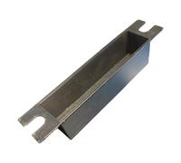 2-Pack Black Plastic Dust Boxes for Bathroom Door Strike Plates - 124mm x 25mm x 25mm, 110mm Hole Centers - Durable, Easy to Fit, UK Made