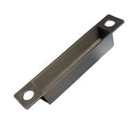 2-Pack Black Plastic Dust Boxes for Bathroom Door Strike Plates - 125mm x 22mm x 19mm, 105mm Hole Centers - Durable, Easy to Fit, UK Made
