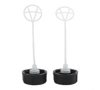 2 Pack Black Plastic Fuel Tank Cap for Hedge Trimmer Brush Chainsaw| 45mm Outer Diameter| Compatible with 43cc 49cc 52cc 55cc Petrol Garden Engine