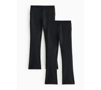 2 Pack Black Ponte Flare Trousers 6 years