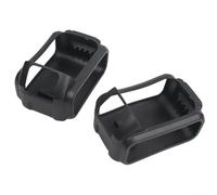 2-Pack Black Silicone Protective Case Cover for 20V 4.0/5.0 Power Tool Batteries, Compatible with Dewalt, Makita, Ryobi and More
