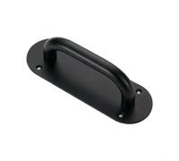 2 Pack Black Stainless Steel Round Pull Handle 200x65mm Fit All Kinds