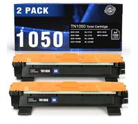 2 Pack Black Toner Cartridge for Brother TN-1050 Replacement for Brother HL-1110 1112 1210W 1212W, DCP-1510 1512, 1610W, 1612W, MFC-1910W 1810 Printer, High-Yield