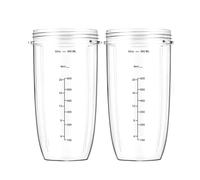 2 Pack Blender Cups, Compatible for Nutribullet, Juice Cup 32oz Replacement, Compatible for NutriBullet, 600W / 900W Parts Leak-Proof Large Capacity(2pcs 32oz Scale Cup)