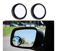 2 Pack Blind Spot Mirror, 2" Round HD Glass Convex Rear View Mirrors, 360° Wide Angle Side Rear View Mirror, Universal Exterior Accessories for Most Cars, SUVs and Trucks (Black)