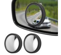 2 Pack Blind Spot Mirrors, 360° Adjustable Wide Angle Convex Mirror, Universal Car Blind Spot Mirror for Cars, SUVs, Trucks & Vans - HD Glass, Waterproof, Anti-Glare, Easy Installation