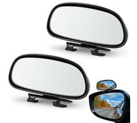 2 Pack Blind Spot Mirrors for Cars Adjustable 360° Rotation Wide Angle Side Rearview Mirror Universal Fit for Cars SUVs Trucks Traffic Safety