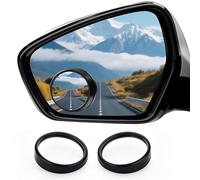 2 Pack Blind Spot Mirrors, HD Glass 360°Rotate Wide Angle Wide Angle Adjustable Convex Rearview Mirrors for Cars, Trucks, SUVs