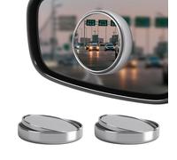 2 Pack BlindSpot Mirrors for Cars,360° Rotatable Adjustable Wide Angle Wing Mirror with HD Glass,Anti-Fog & Waterproof Blind Spot Mirrors Universal Fit for Cars, SUVs, Trucks, Vans (Silver)