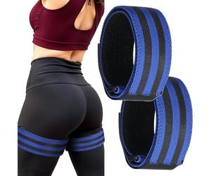 2 Pack Blood Flow Restriction Bands, BFR Booty Band for Women Men Glutes, Occlusion Training Bands for Butt Lift Squats Thighs, Adjustable Resistance Band, Pro Muscle Growth Straps for Fitness
