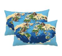 2 Pack Blue Cushion Covers 40x60 cm Rectangle Pillow Cases, The Late Emperor Cushion Covers Linen with Double-Sided Printing, 16x24 inch Pillow Cases for Sofa Car Patio Bedroom, Farmhouse Decor 0f-590