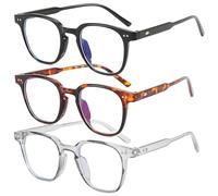 2 Pack Blue Light Blocking Glasses, Anti Blue Light Gaming Glasses, Retro Fashion Frame Non-Prescription Lens, Anti Fatigue Headache Computer Screen Glasses for Women and Men,Unisex Round Glasses