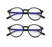 2 Pack Blue Light Blocking Glasses, Anti Blue Light Gaming Glasses, Retro Fashion Frame Non-Prescription Lens, Anti Fatigue Headache Computer Screen Glasses for Women and Men,Unisex Round Glasses