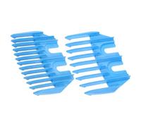 2 Pack Blue Plastic Sheep Clipper Guide Attachments | Precision control for professional trimming, easy to clean and detachable comb design, reduces hand fatigue in livestock use