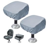 2 Pack Boat Seat Covers - Waterproof 900D Heavy Duty Boat Folding Chair Cover - 18W x 20D x 14H inch, Grey.