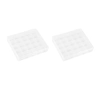 2 Pack Bobbins Case, 25 Slots Empty Bobbins Spools Box Plastic Sewing Machine Bobbins Box Bobbins Container Transparent Sewing Machine Bobbins Organizer Box for Sewing Machine