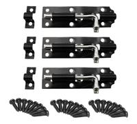 2 Pack Bolt Black, Door Lock Bolt, Strong Black Coated Door Barrel Bolt, Durable Gate Lock for Kitchen Bathroom Shed Boxes Door Yard Garage Gates Home Accessory, Black