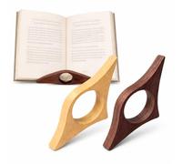 2 Pack Book Page Holder, Wooden Thumb Book Page Holder for Finger Support, Wood Book Page Holder Tool to Keep Books Open, Handy Page Holders for Reading at Home Travel Office