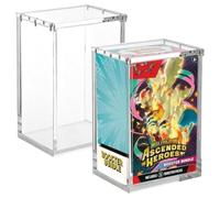 2 PACK Booster Bundle Acrylic Case for Perfect Order Booster Bundle/Ascended Heroes Boxes,(NOT fit Older Booster)Protectors with Magnetic Lid 6+5mm Dustproof Storage Case Compatible with Chaos Rising