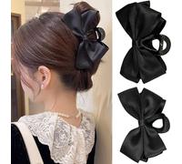 2 pack Bow Hair Claw Clip for Women Girls, Bow-knot Hair Claw Jaw Clips Barrettes for Thick Thin Hair,Big Bows Hair Claws Barrette,Nonslip Claws Clamps Hair Clips for Women