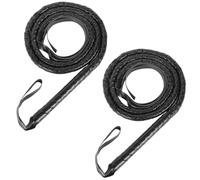 2 Pack Braided Faux Leather Whips 6.3 ft Woven Whips Costume Accessories for Circus Western Cowboy Ringmaster