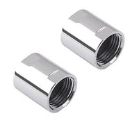 2 Pack Brass Pipe Fitting 1/2" G,Female Threaded Converter Adapter,Chrome Shower Coupling Pipe Fitting for Home Plumbing Pipes,Hose Extender Connector