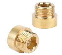 2 Pack Brass Shower Head Extension Arm, G1/2 Male to Female Thread Adapter, 21mm Length Pipe Fitting, Shower Head Extender for Faucet, Outdoor Use