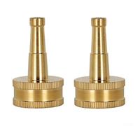 2 Pack Brass Sweeper Nozzle, 4.8cm Garden Hose Jet with 3/4 Inch Thread Inlet for Cleaning Patios Watering Large Areas