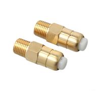 2-Pack Brass Thermal Relief Valve for Pressure Washer, 1/4 Inch for NPT, 200 PSI Max Inlet Pressure, Auto Control to