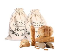 2 Pack Bread Bags for Homemade Bread-Linen Eco Bread Storage Bag-Keep Bread Fresh-Reusable Bread Bags-Extra Large Food snacks Storage bag-30cm x 38cm