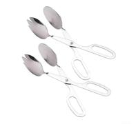 2 Pack Bread Serving Tongs in Stainless Steel for Use with Toast, Bagels, Croissants, and More at Breakfast or Events (big)