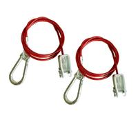 2 Pack Breakaway Trailer Safety Cable Heavy Duty 1m Steel Wire with Carabiner & Clevis Pin - Fits Ifor Williams, Ewards, John Page, Crooks & More - Emergency Brake Tether for Caravans & Tow Vehicles