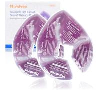 2 Pack Breast Therapy Packs,Large Hot and Cold Breast Pads with 2 Soft Covers,Reusable Cooling Gel Packs is Breastfeeding Essentials for Relieve Clogged Ducts,Nipple Pain,Engorgement