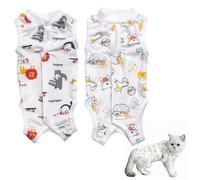 2 Pack Breathable Cat Recovery Suit,Cat Post-Surgery Bodysuit for Kittens After Surgery,Bodysuit for Spayed Female Kittens for Post-Surgery Abdominal Wounds Skin Disease Protection
