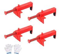2 Pack Brick Line Runner with Glove, Brick Liner Clips Line Runners, Clamps Runner Wire Drawer Bricklaying Tool Fixer for Building Construction, Wall Builder Wire Rack, Fix The Clamps & Run The Line