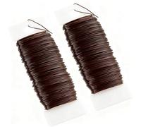 2 Pack Brown Florist Wire for Wreath Making, 22 Gauge Brown Floristry Wreath Wire Christmas Floral Binding Wires Flexible Paddle Crafting Wires for Wreaths Making Garden Flower Arrangements Craft