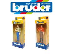 2 PACK BRUDER TOYS MAN DRIVER Figures for 1:16 Scale Toy Models Farmer Men