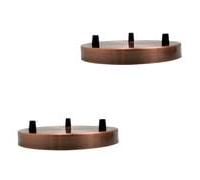 2 Pack Brushed Brass Ceiling Rose 3 Outlet 200mm Metal Round Light Fitting Base for Pendant Lamp Holder Modern Ceiling Fixture Plate Canopy Ideal for Stylish Home Lighting and Decorative Hanging Light