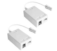 2 Pack BT Plug to ADSL RJ11 Broadband Microfilter Splitter, UK Telephone Line Filter Adapter for Modem Router Phone Fax Alarm, Noise Reduction DSL Filter for Sky EE Vodafone Plusnet Talk Broadband