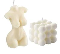 2 Pack Bubble Candle Soy Wax Scented Candle/Hand Poured Scented Candle and Female Body Shaped Candle Handmade Candle Decorati