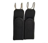 2-Pack Buckle-Less Elastic Belt Hooks, Lightweight Adjustable Metal Hook Closure for 1.5 Inch Loops, Invisible Comfort Fit Strap Replacement for Men Women, Black(Black)