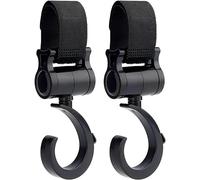 2 Pack Buggy Clips, Stroller Pram Hooks, Baby Bag Clips, 360 Degree Swivel Baby Pushchair Hooks, Clip Your Handbag Shopping or Baby Change Bag Safely on Your Pushchair or Stroller, Universal Fit