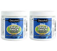 2-Pack Bundle - DecoArt Triple Thick Gloss Glaze (Jar) - 8-Ounces Each