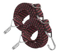 2 Pack Bungee Cords With Hooks Adjustable 1m FeiatPogra Heavy Duty Bungee Straps With Hooks, Elastic Bungee Cords Long Flat Stretch Elastic Straps With Hooks for Car Roof Rack Camping Bike