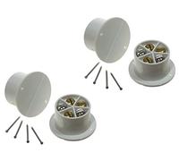 2 Pack Burglar Alarm Door Contact Detectors, Wired White Speed Fit Contacts - Professional Quality