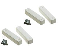 2 Pack Burglar Alarm Door Contact Detectors, Wired White Surface Contacts - Professional Quality